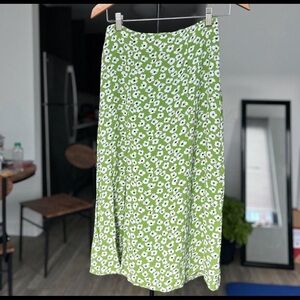 Anthropologie Floral Midi Skirt